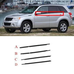 1 Pcs 5 Doors Outside Windows Rubber for Grand Vitara 20183831-65J00 2007-2014 Not for 3 Doors Glass Weatherstrip Sealing