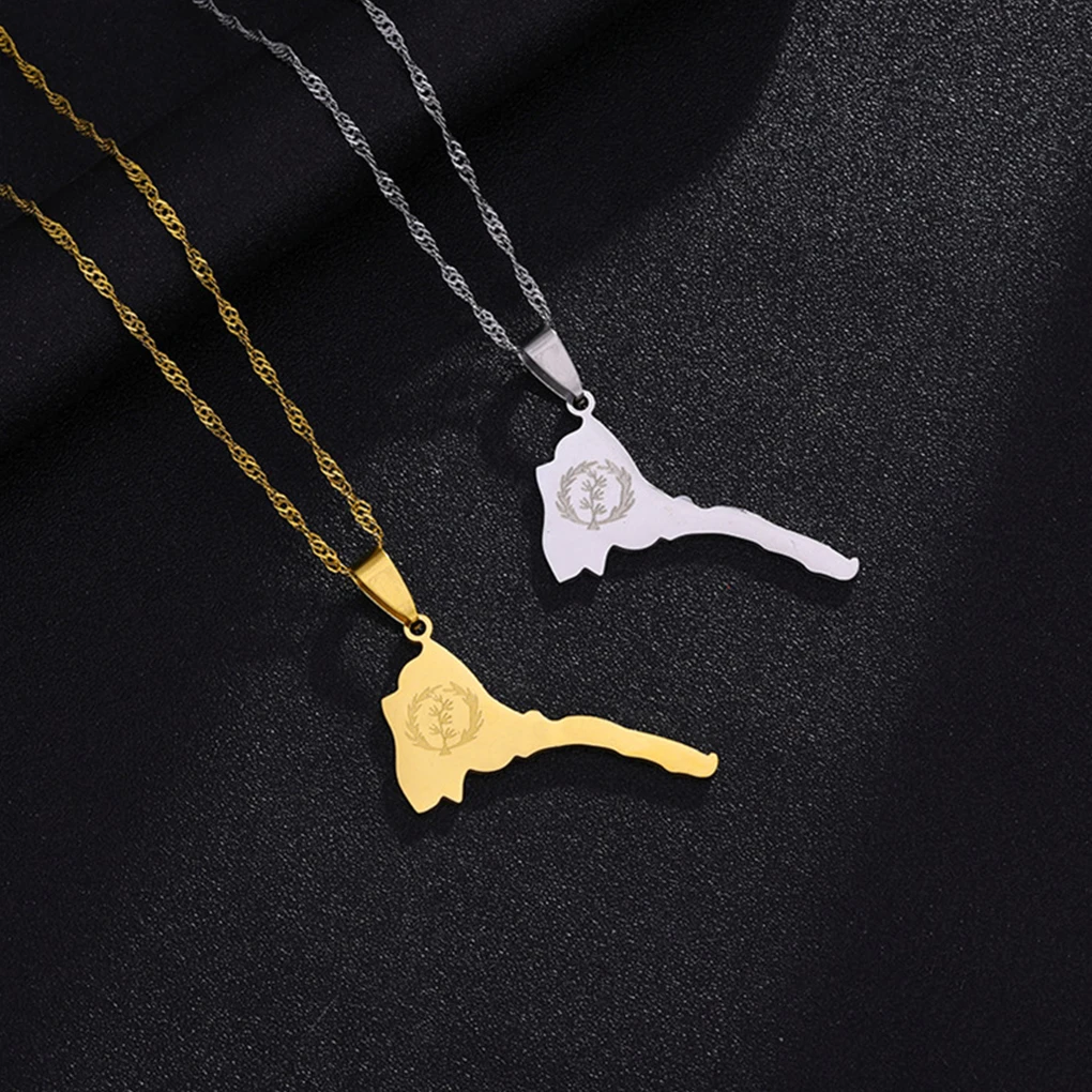 Eritrea Map Pendant Necklace Must-Have For Eritrean Jewelry Lovers Suitable For All Ages Necklaces