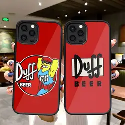 Custodia per telefono unica e divertente Duff Beer PC + TPU per Iphone Apple 12 Pro Max 14 11 13 Mini 6S 7 8 Plus X Xs XR Cover posteriore antiurto