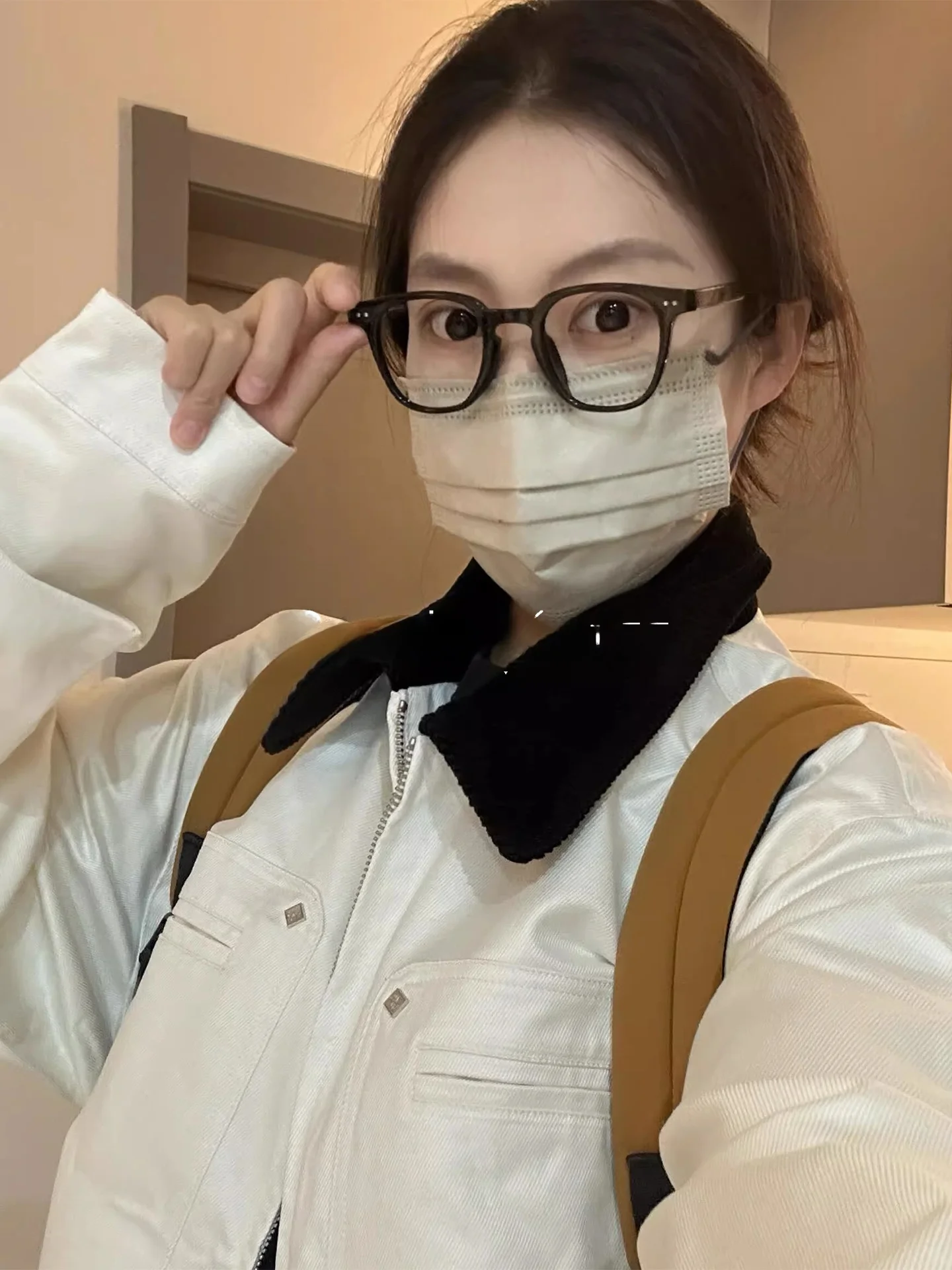 

Rouje Kefss Vintage Barn Style Women's Workwear Jacket Coat Flip Collar Color Block Baseball Uniform Long Sleeve Zipper Autumn