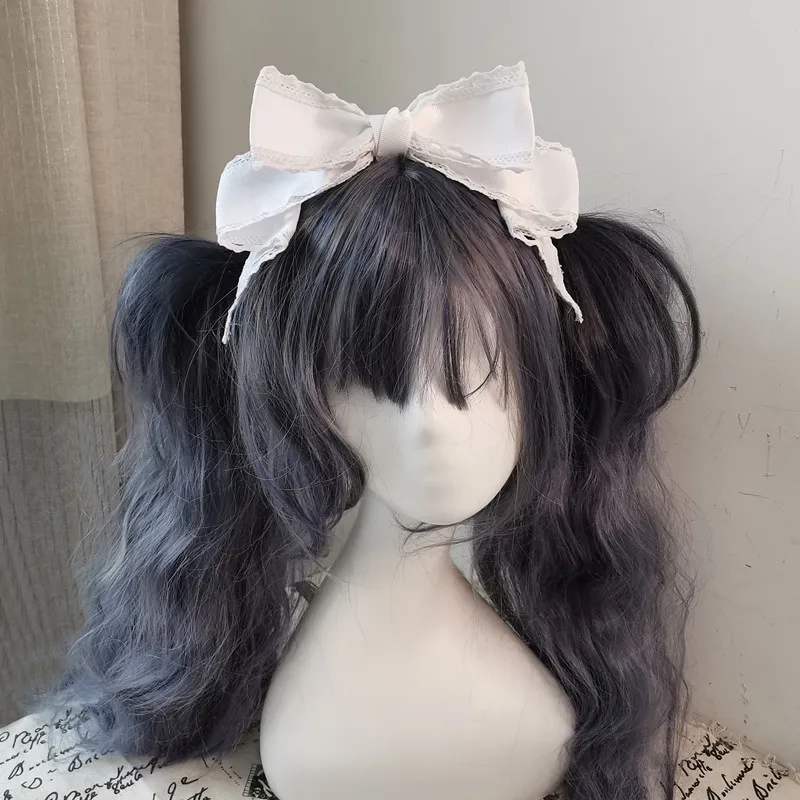 Lolita copricapo Lolita fascia bambola grande fiocco tornante cameriera fatto a mano KC accessori cosplay Anime accessori per capelli giapponesi