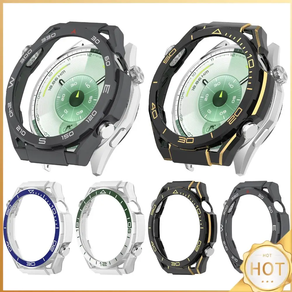 

Protective Case Hollow Out Watch Frame Bumper PC Case Watch Protective Cover Frame Accessories for Huawei Watch GT6 Pro 46mm