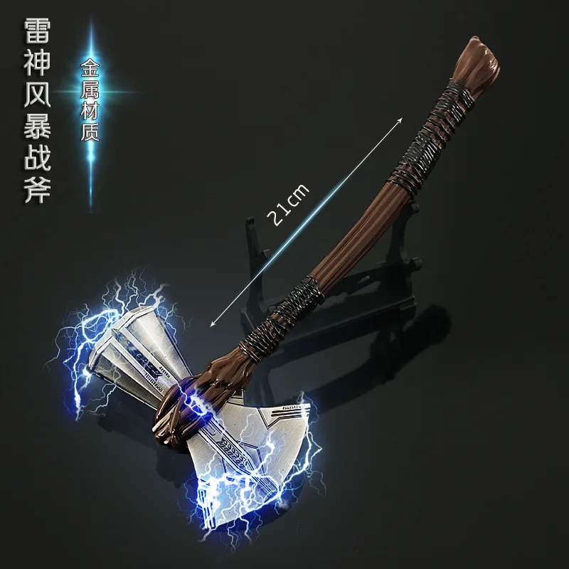 

Thor Hammer TheAvengers Quake Stormbreaker Boys Anime Game Keychain Mjolnir Weapon Model Katana Samurai Swords Gifts Toys Boyss