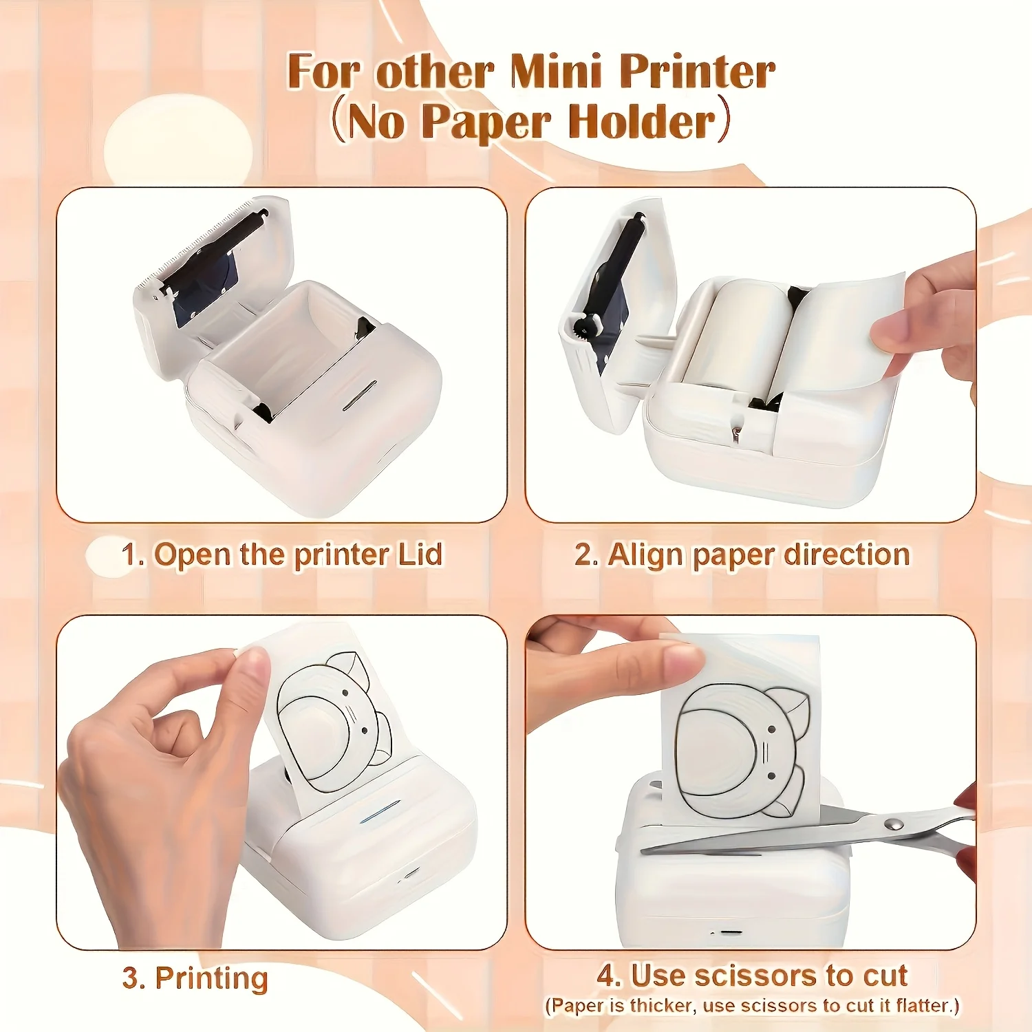 Transparent Self-Adhesive Thermal Paper Rolls: 57Mm X 25Mm, Compatible with Most Mini Printers