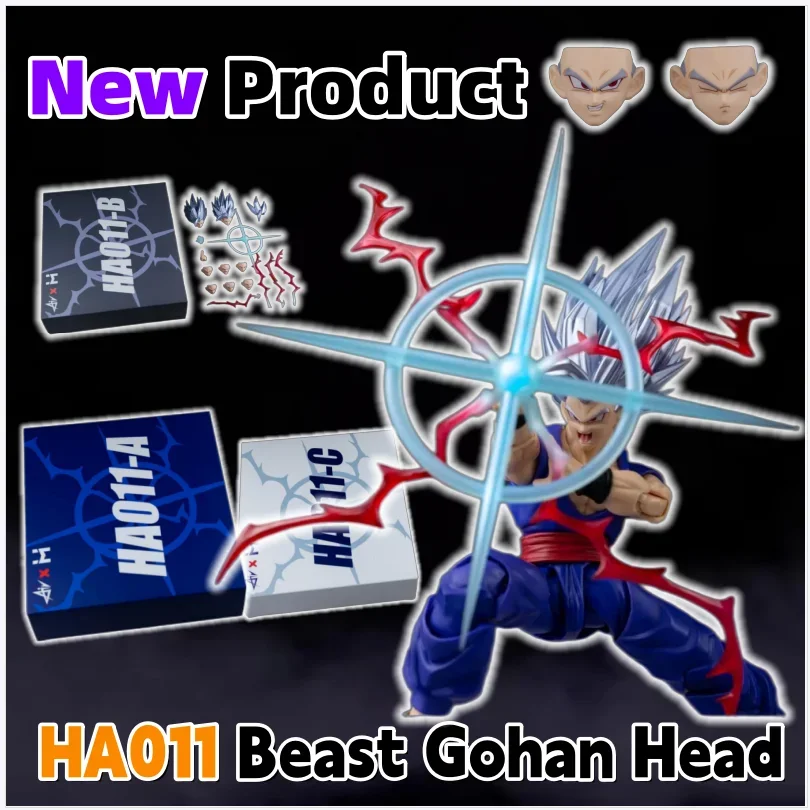 Nuevo Producto en Stock HM HA011: Accesorios de Figura de Gohan Bestia con Cabeza Esculpida, Bolsa de Accesorios, Modelo Articulado