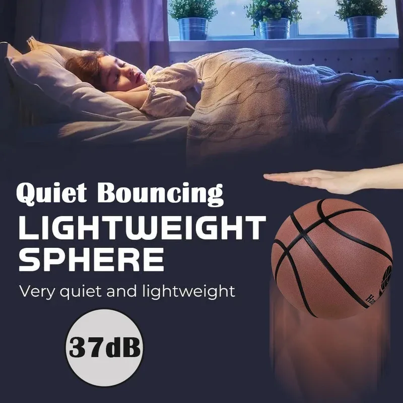 ミュートバウンスバスケットボールボール標準サイズ 7 (29.7 インチ) 350 グラム屋内ドリブル練習サイレントボール大学バスケットボールバウンス静音