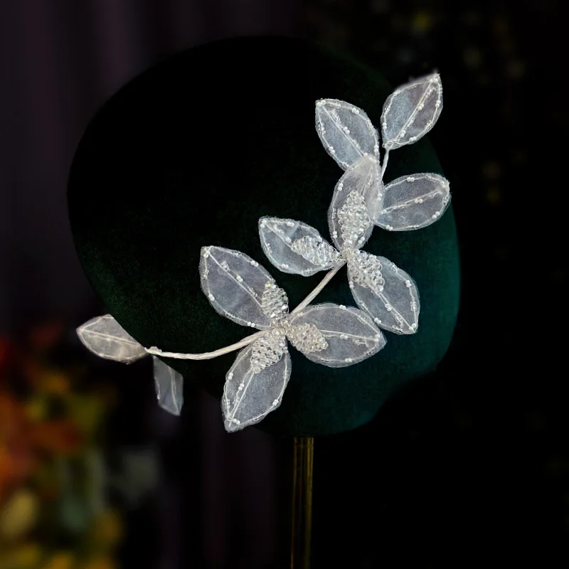 New Korean Crepe Hair Wear Women Ornament Bridal Headwear Petal Hairpin Wedding Hair Accessories