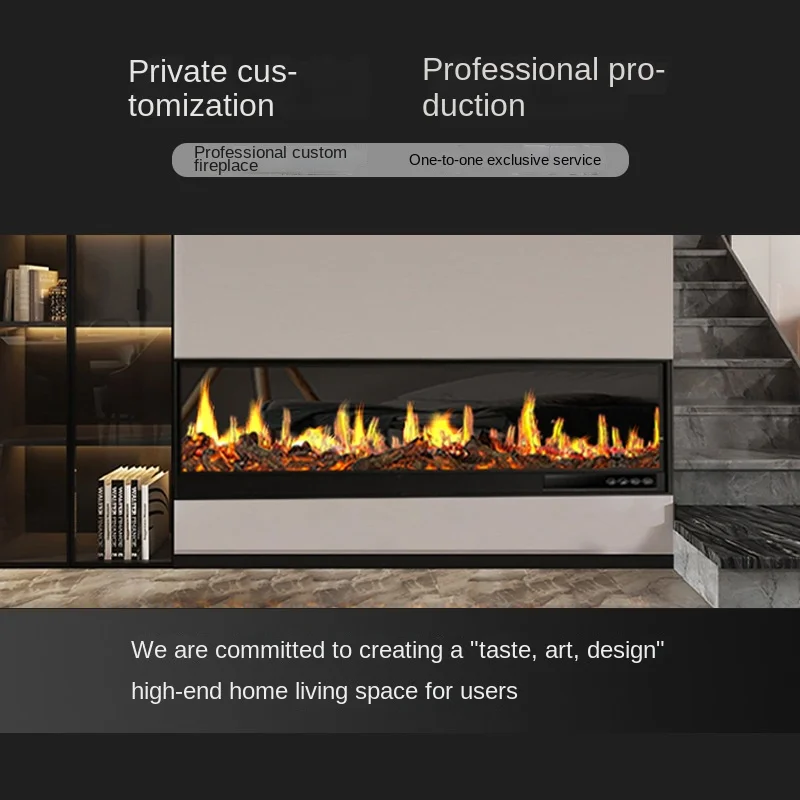 Electronic Fireplace Embedded Holographic High-end Energy Efficient Low Maintenance Screen Shadow Fireplace Simulation Flame