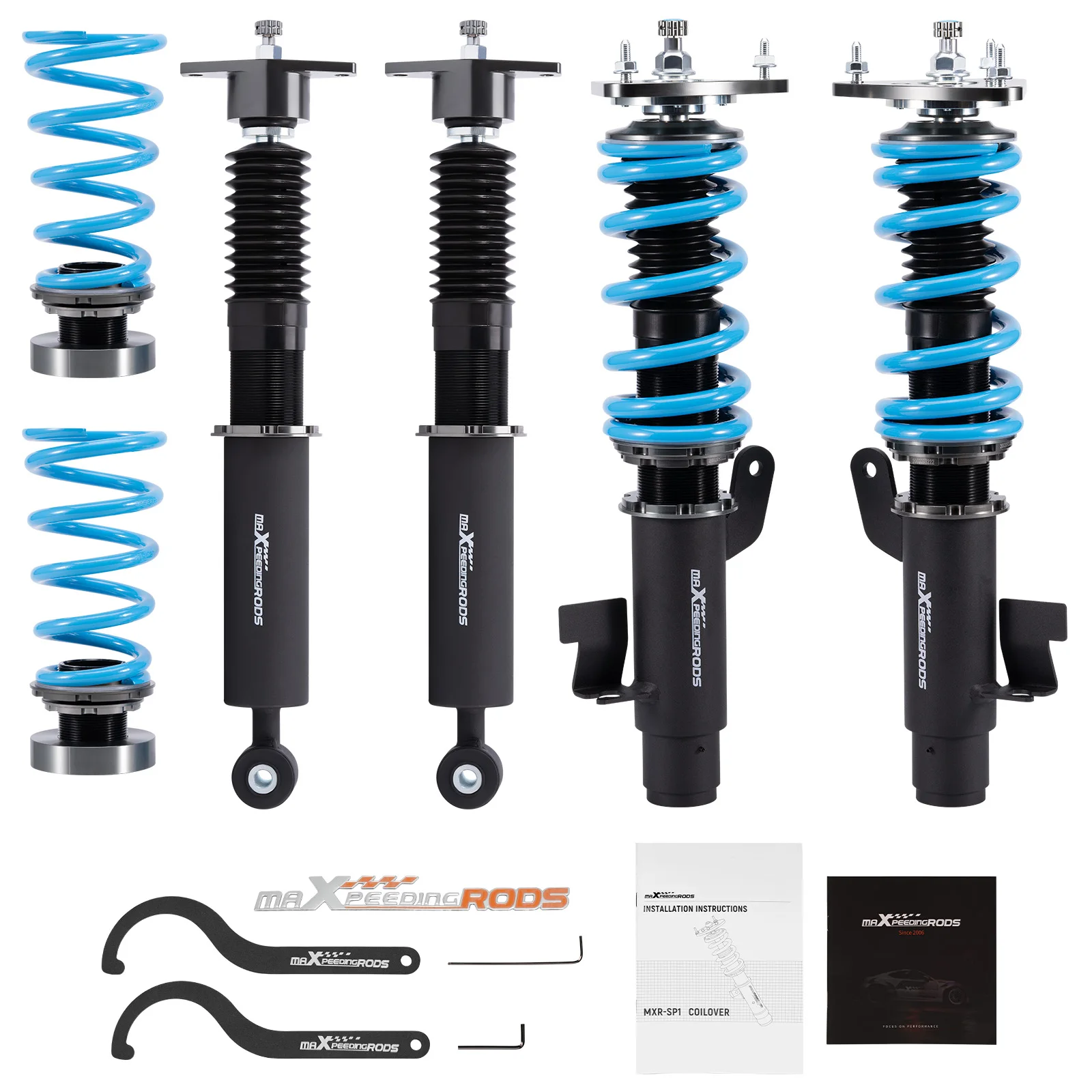 Coilovers Suspension Kit for Mazda 3 BK 2004-2009, for Mazda 3 BL 2009-2013, 24 Levels  Lowering Kit T6 Upgraded