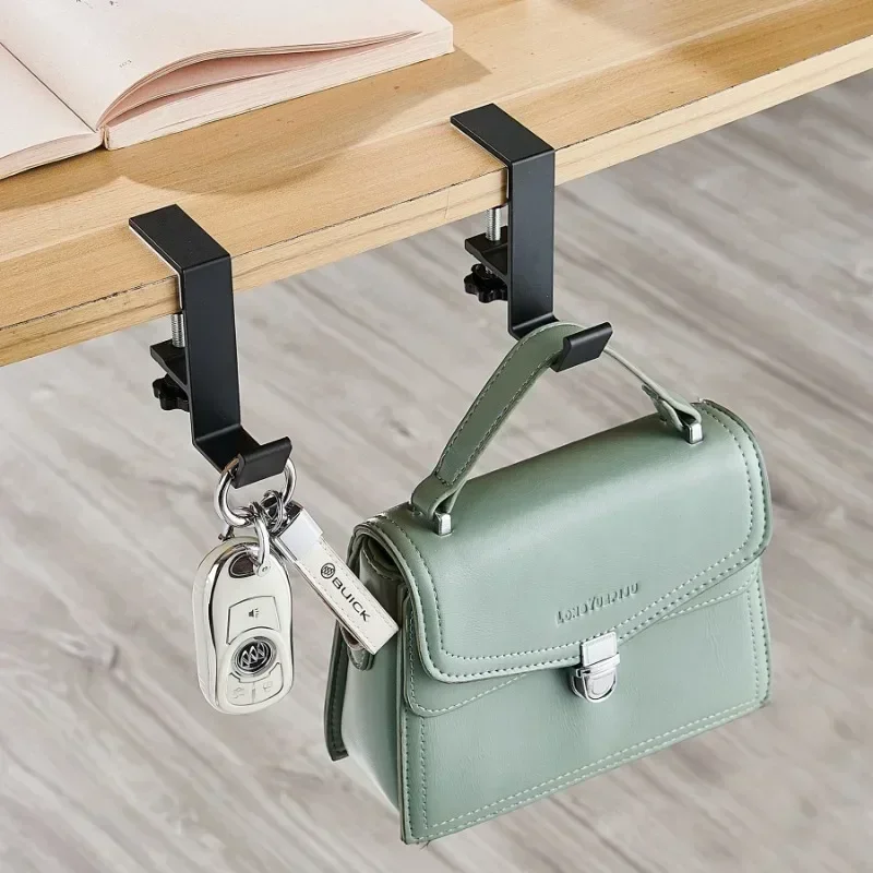 1/2pc Adjustable Desk Edge Hook Gaming Headset Desk Hanger Backpack Storage Hanging Hook Holder Punch-free Home Office Organizer view 3