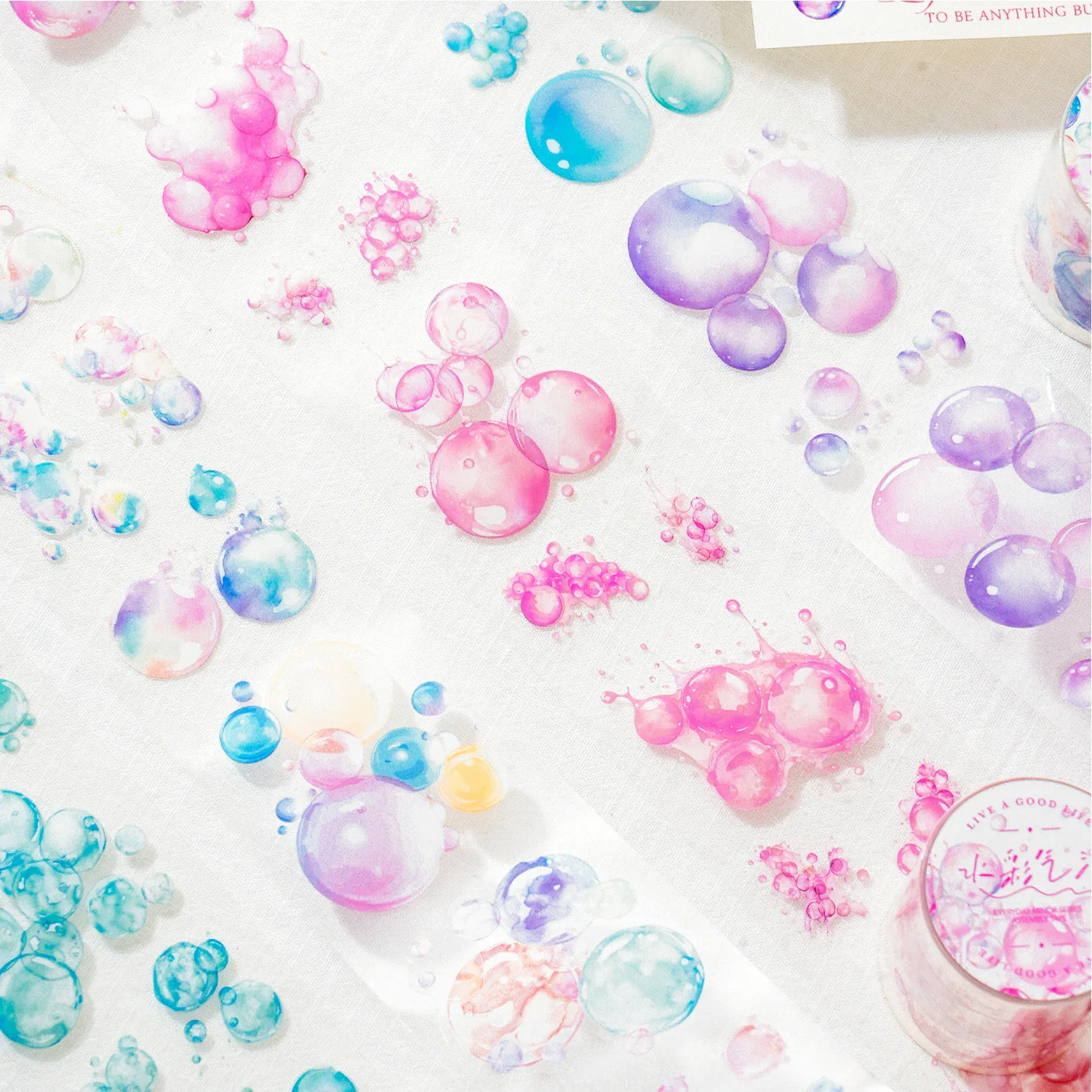 

10pcs/1lot Decorative Adhesive tapes Phantom Bubbles masking tapes Junk Journal Scrapbooking stikcers Paper Japanese