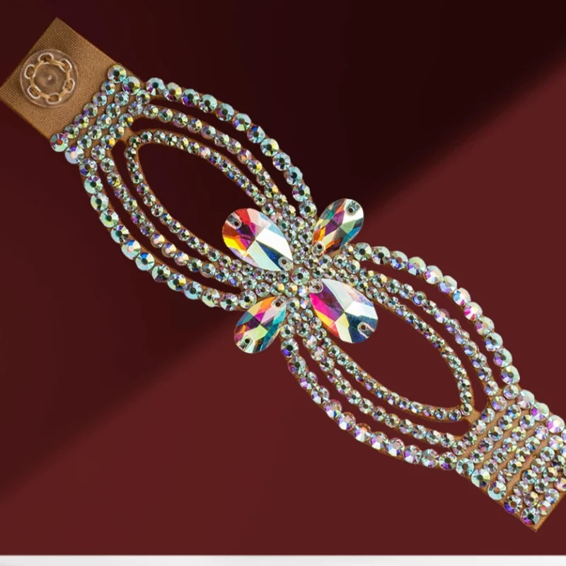 Belly Dance Bracelet High-end Elegant Mittens Female Adult Handmade Exquisite Stage Performance Rhinestone Matching Accessories