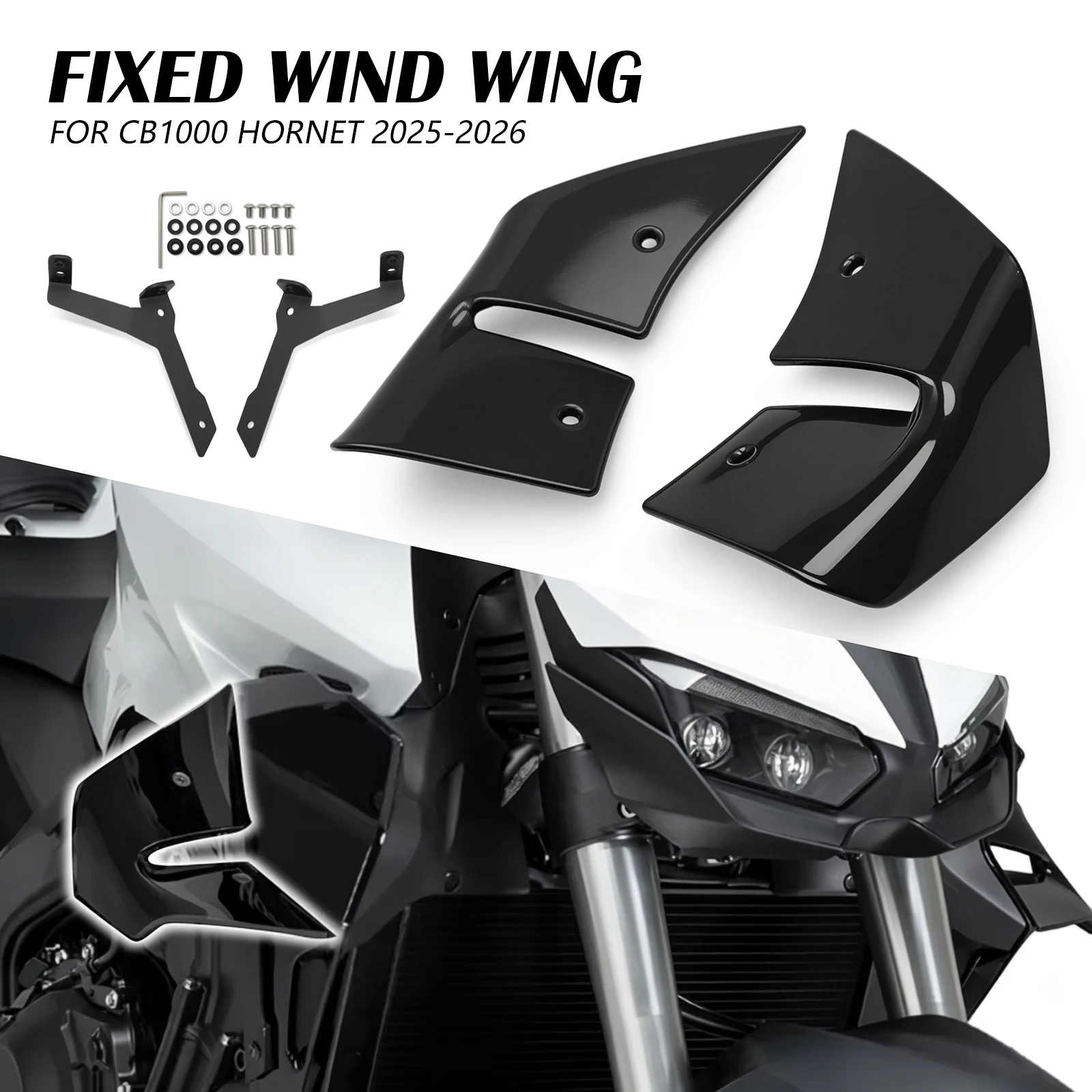 New Motorcycles Front Spoiler Wind Wing Winglet For Honda CB1000 Hornet SP 2025 2026 Aerodynamic Side Deflector Guard Accessorie