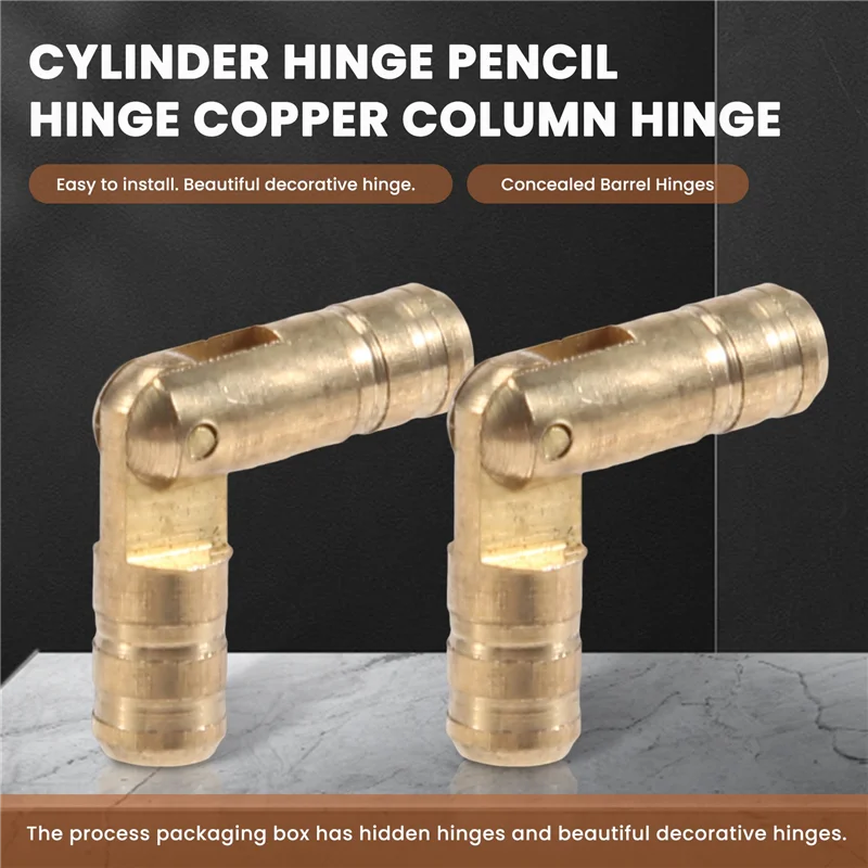 Dobradiças de barril escondidas de latão, caixas de madeira para joias, armário, dobradiça invisível para móveis, 4x20mm