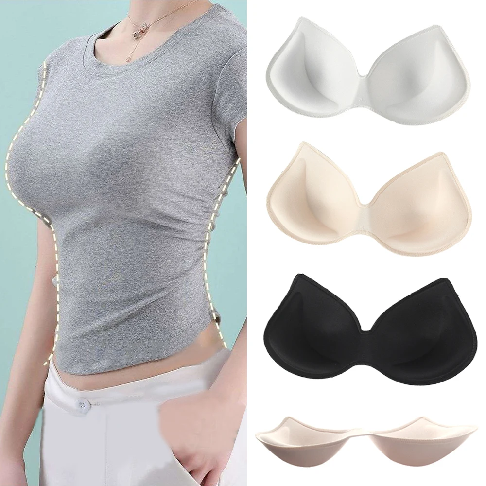 1 Paar Bikini Brust polster Push-up gepolsterte Bikinis Badeanzug Frauen Bade bekleidung Einsätze Pad dickere atmungsaktive Schwamm BH-Pads