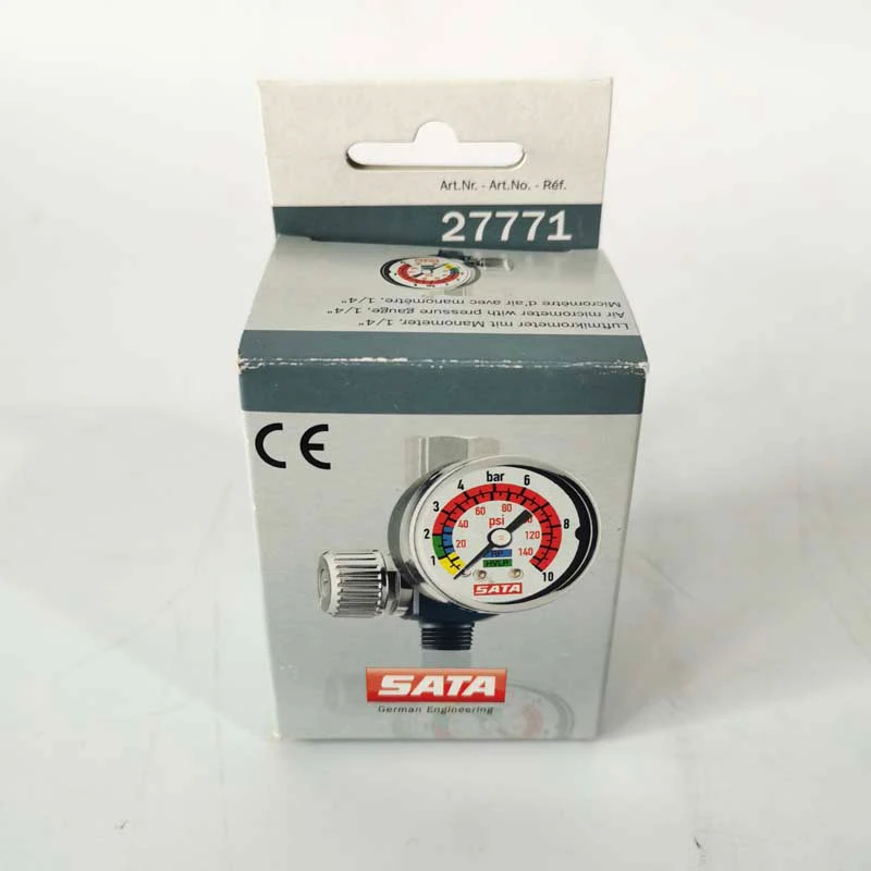 SATA 1/4in Air Regulator Aluminium Alloy Pressure Gauge for Spray Gun Pneumatic Tool Measuring Tools For car paint