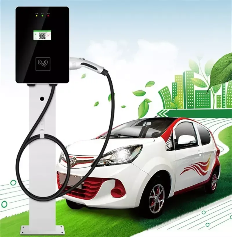 Wall Mounted 7kW Single Phase AC Charging Pile With Latest Design Stand For Energy Vehicle Charging EV Charger