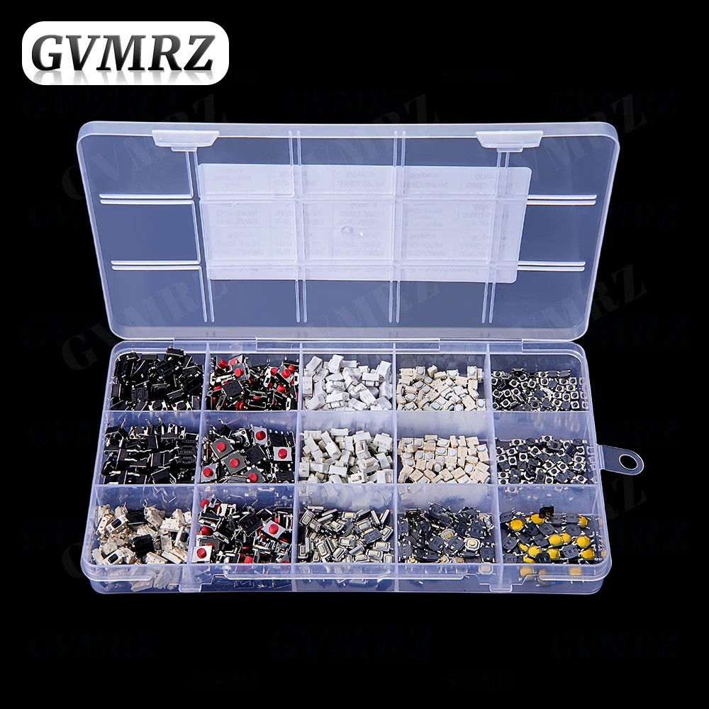 

750PCS Car Remote Control Key Touch Switches Tactile Push Button Switches kit box For Hyundai Nissan Honda VW Toyota Kia Peugeot