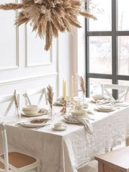 Toalha De Mesa De Linho De Algodão Moderno, Decoração De Casa, Casamento