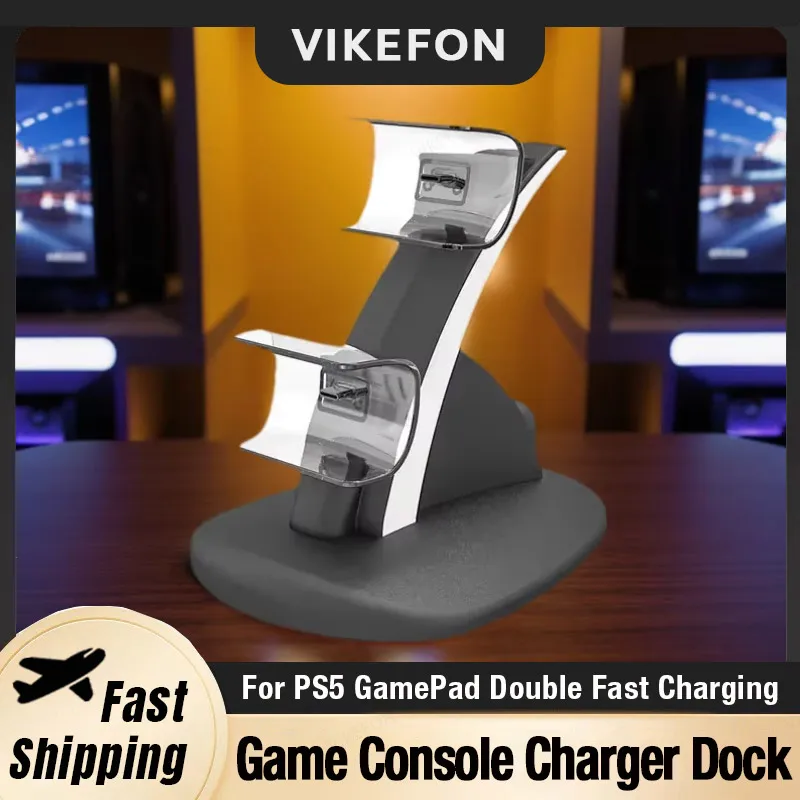 

GamePad Dual Layer Fast Charging Dock for PS5 Gaming Console Bracket LED Light Type C Charge Stand for PlayStation 5 Accessories
