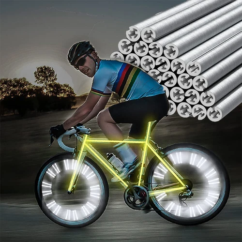 Reflectores de rueda de bicicleta, Clips reflectantes para radios, luz de seguridad impermeable para bicicleta de montaña y carretera, accesorios nocturnos para ciclismo, 12 Uds.