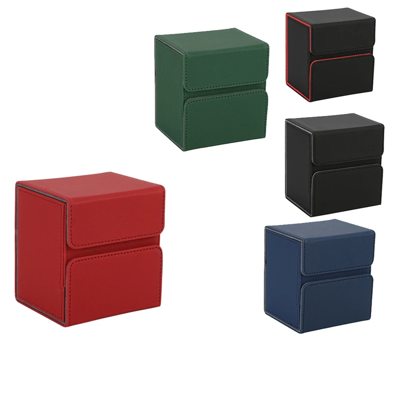 

Card Storage Box With Dice Tray Collectible Card Case For Gathering Game Sleeved Cards Durable Easy To Use