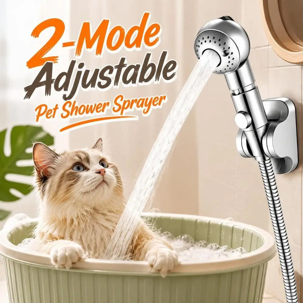 New Adjustable Pet Shower Sprayer Soft Flow Multi Mode Pet Bath Nozzle Detachable Durable Dog Shower Head Pet Bathing Tools