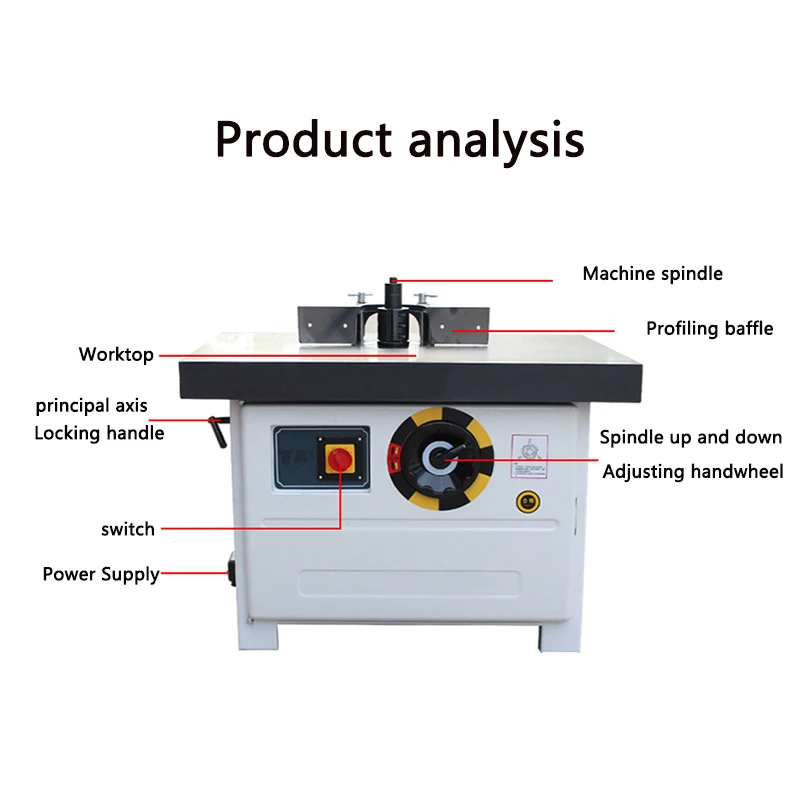 1PC Vertical Woodworking Milling Machine 380V Sheet Axis Woodwork Milling Machine MGLXJ-01V Router Single Head Gong Mill Machine