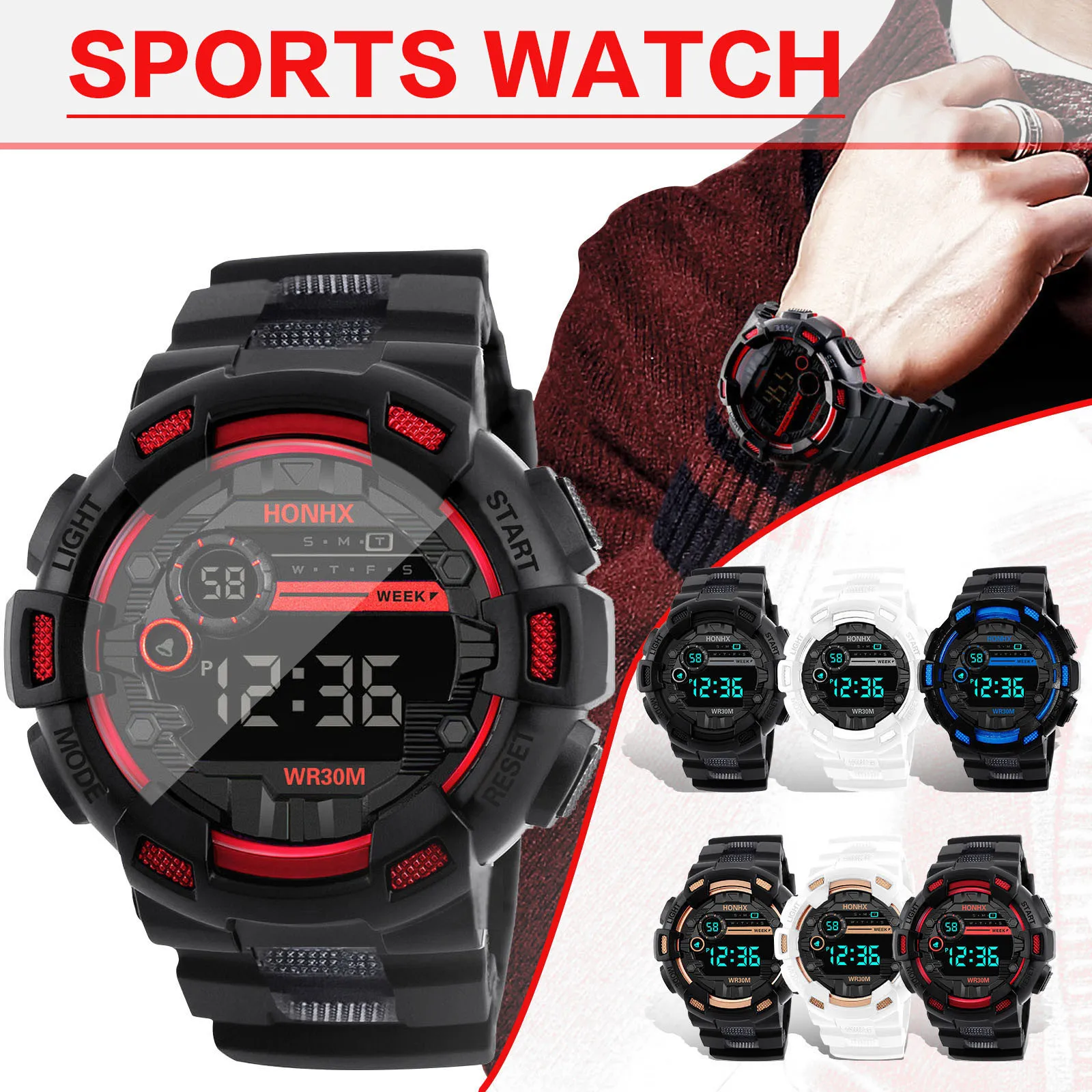 Kids Digital Watches Life Waterproof Electronic Watch For Children Multi-Function Luminous Sports Wrist Watch For Boys