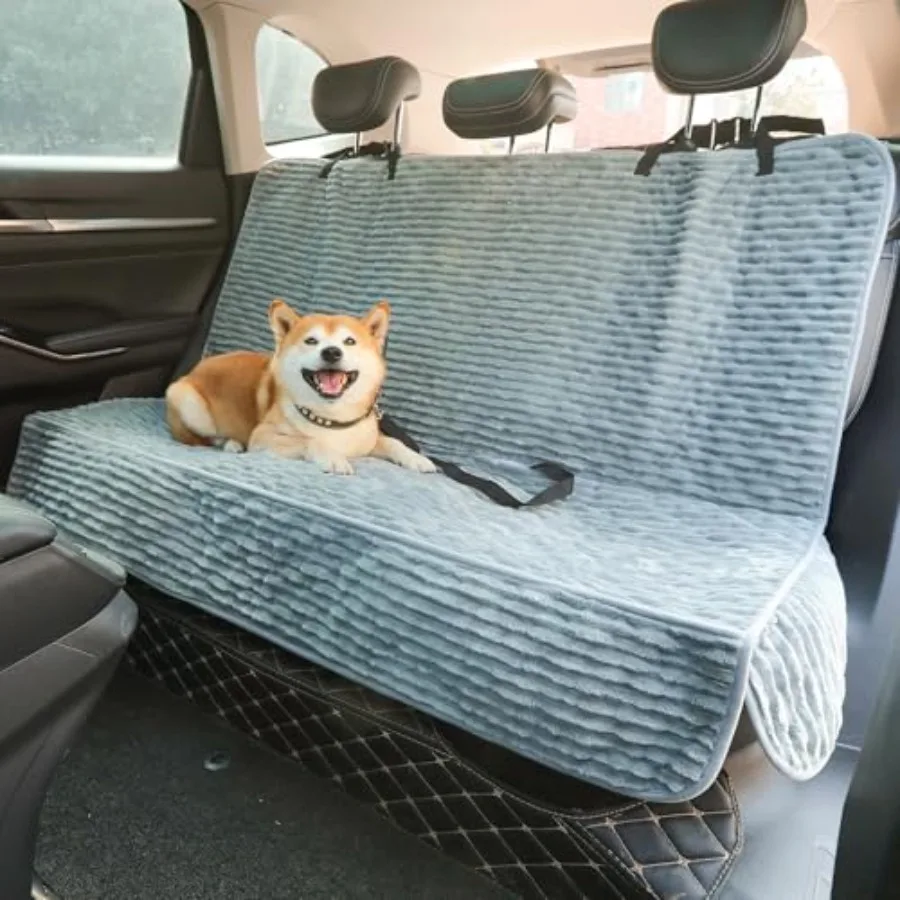 

Dog Car Seat Cover for Front or Back Seat Soft Flannel Pet Car Seat Protector with Waterproof Layer Non-Slip Washable Dog Car B