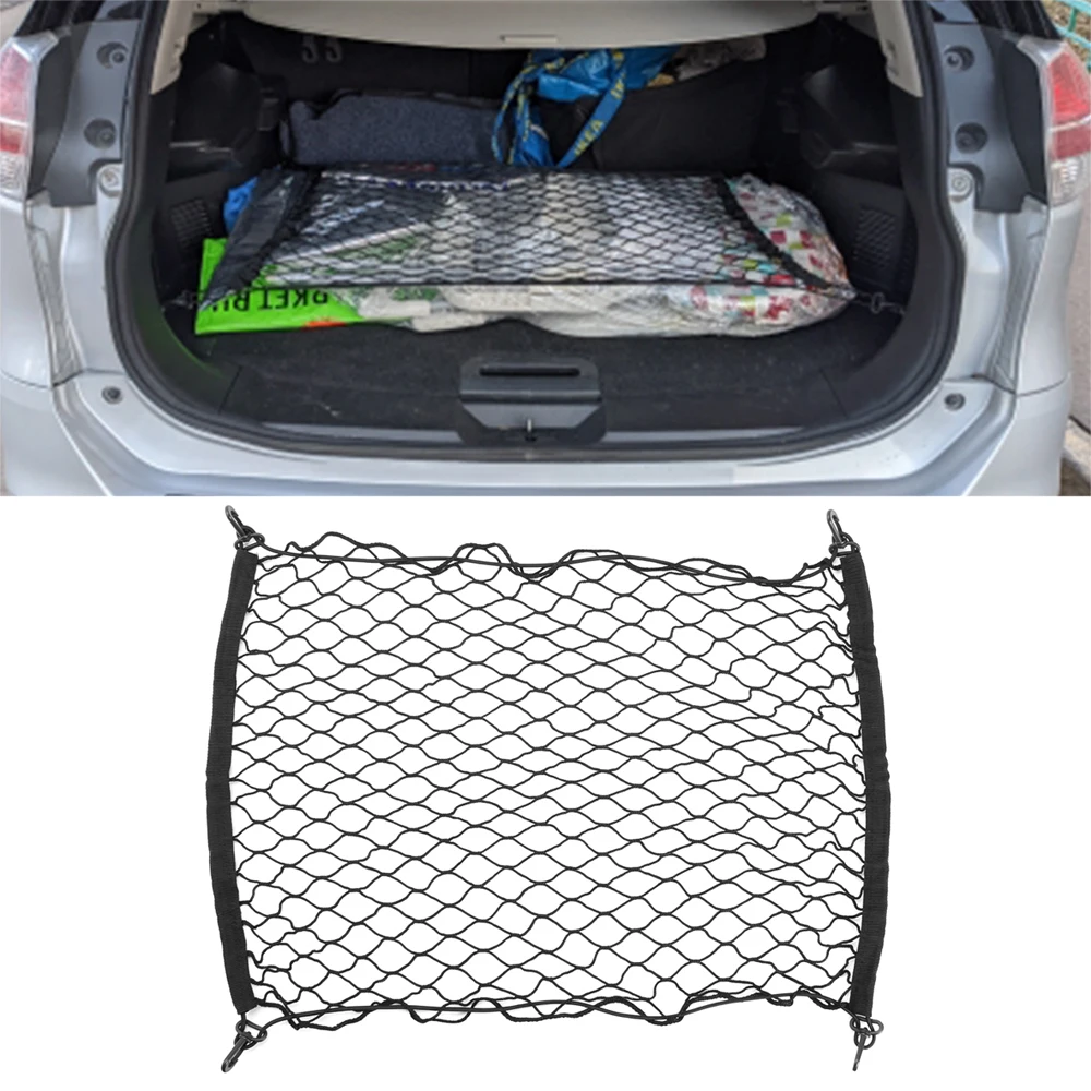 For Hyundai Creta IX25 IX35 I30 i40 Tucson Solaris Santa Fe Car Trunk Luggage Storage Cargo Organiser Nylon Elastic Mesh Net