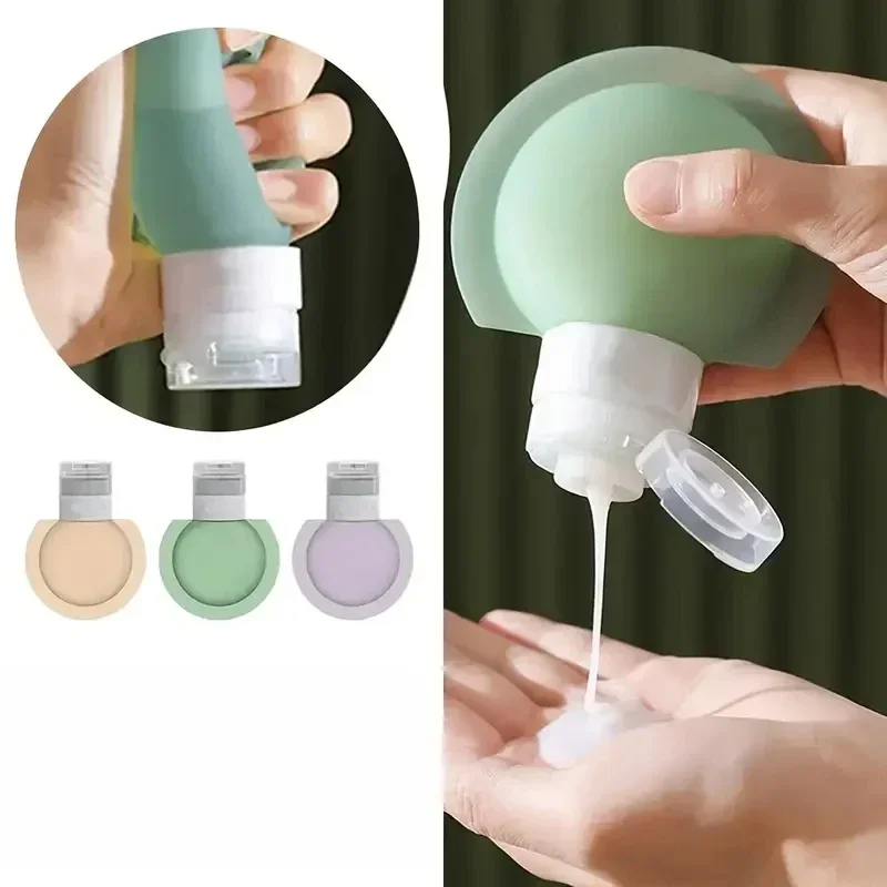 

3pcs 60ml Silicone Travel Bottles Skincare Shampoo Shower Gel Portable Makeup Remover Bottles Travel Magic Travel Bottle Sets