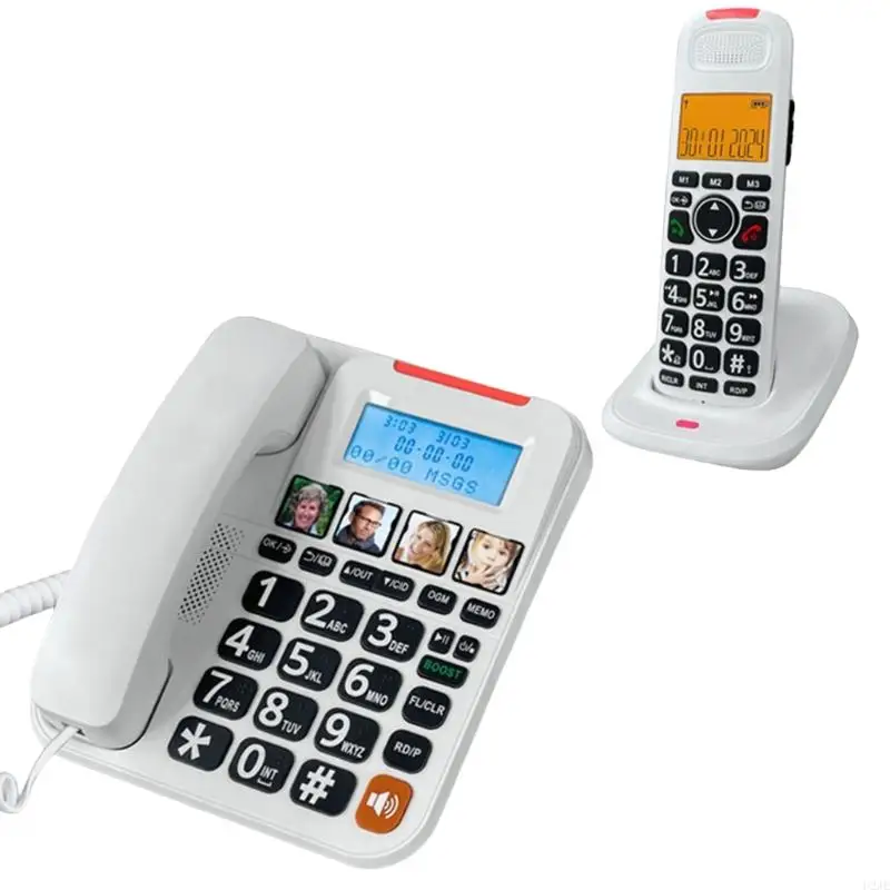 U2JE High Sound Corded Telephone With 1 Touches Speed Dials and Adjustable Volumes Control