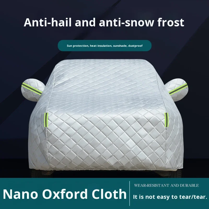 Universal Waterproof Sunshade Thickened Hail-Proof Winter Car Cover with Oxford Cloth