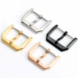 Stainless Steel Black Golden Accessories for IWC Tudor Omega Tissot Replace Original Rose 18mm Glossy Needle Buckle