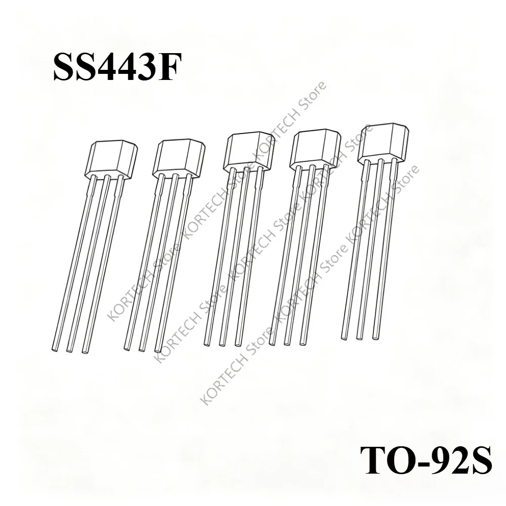 100pcs/Lot 43F SS443F SS43F DH43F YS43F  TO-92S For Hall sensor Straight plug TO92S