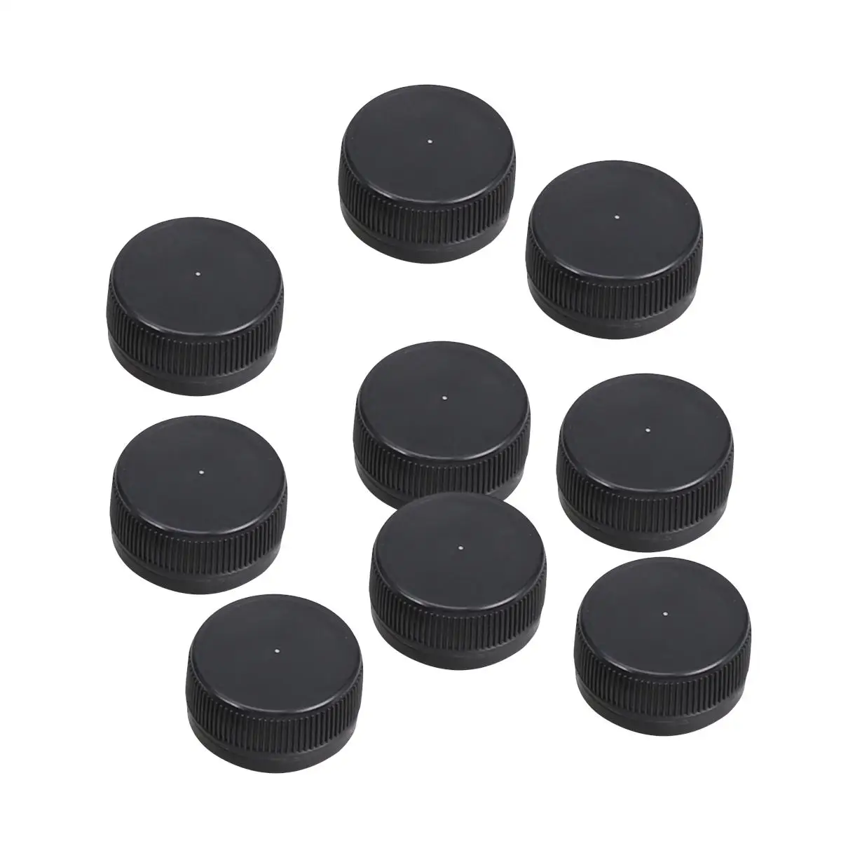 

100 Pcs Plastic Bottle Cap DIY Crafts Reusable Drink Toppers Black White Kids Education Safe Environmental Protection Long