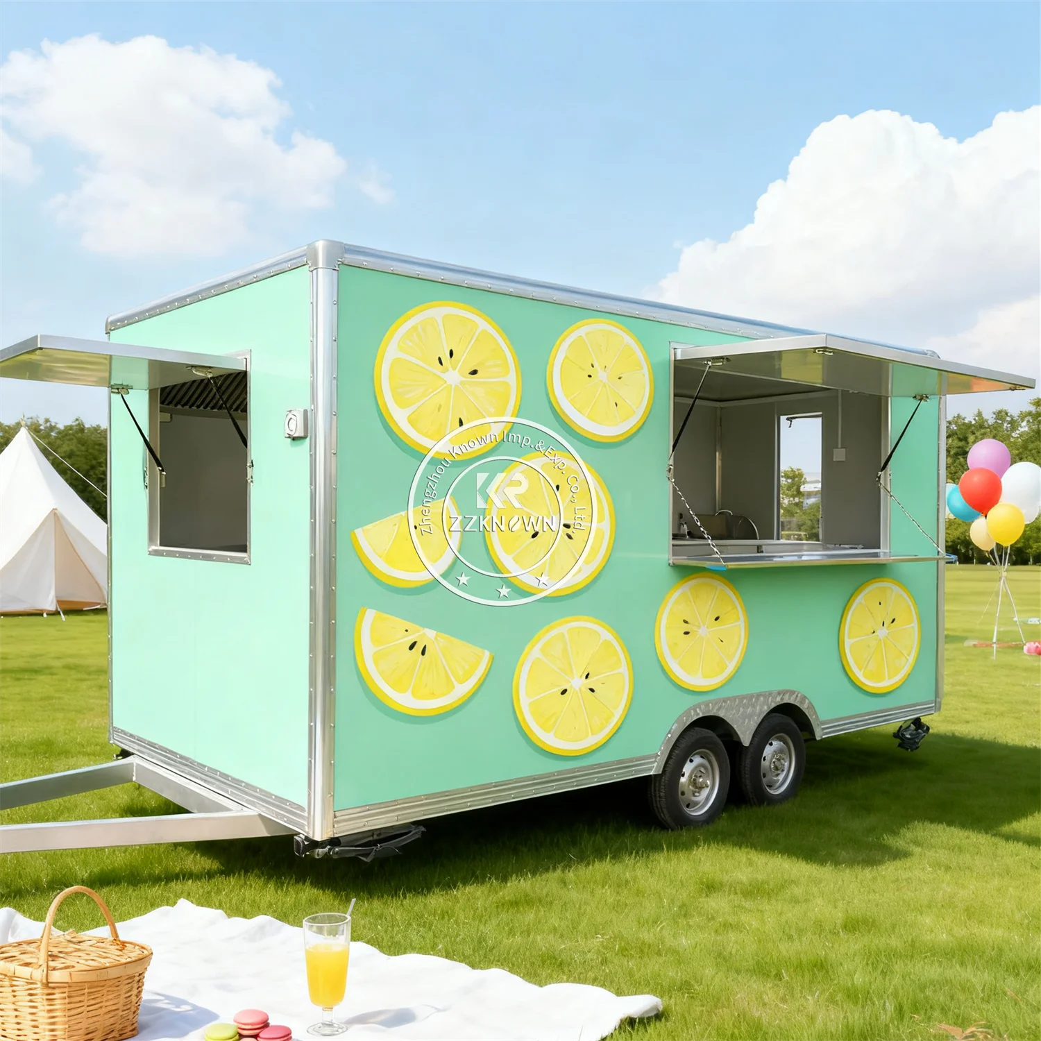 

Custom Street Ice Cream Cart Outdoor Mobile Food Trailer Concession Coffee Kiosk Street Food Truck Trailer With Kitchen