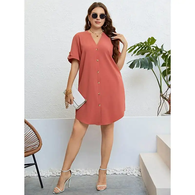 Falda holgada V-Ne de talla grande para mujer, falda Irregular informal de verano, ort Sve, cintura Regular, grande, 200 Pou Dr