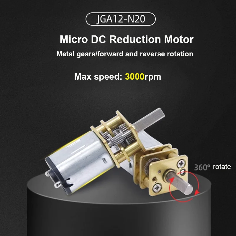 N20 Reduction Motor 12V 6V 3V 3000RPM Forward and Reverse DC Small Low-Speed Gear Silent Micro Reduction Motor