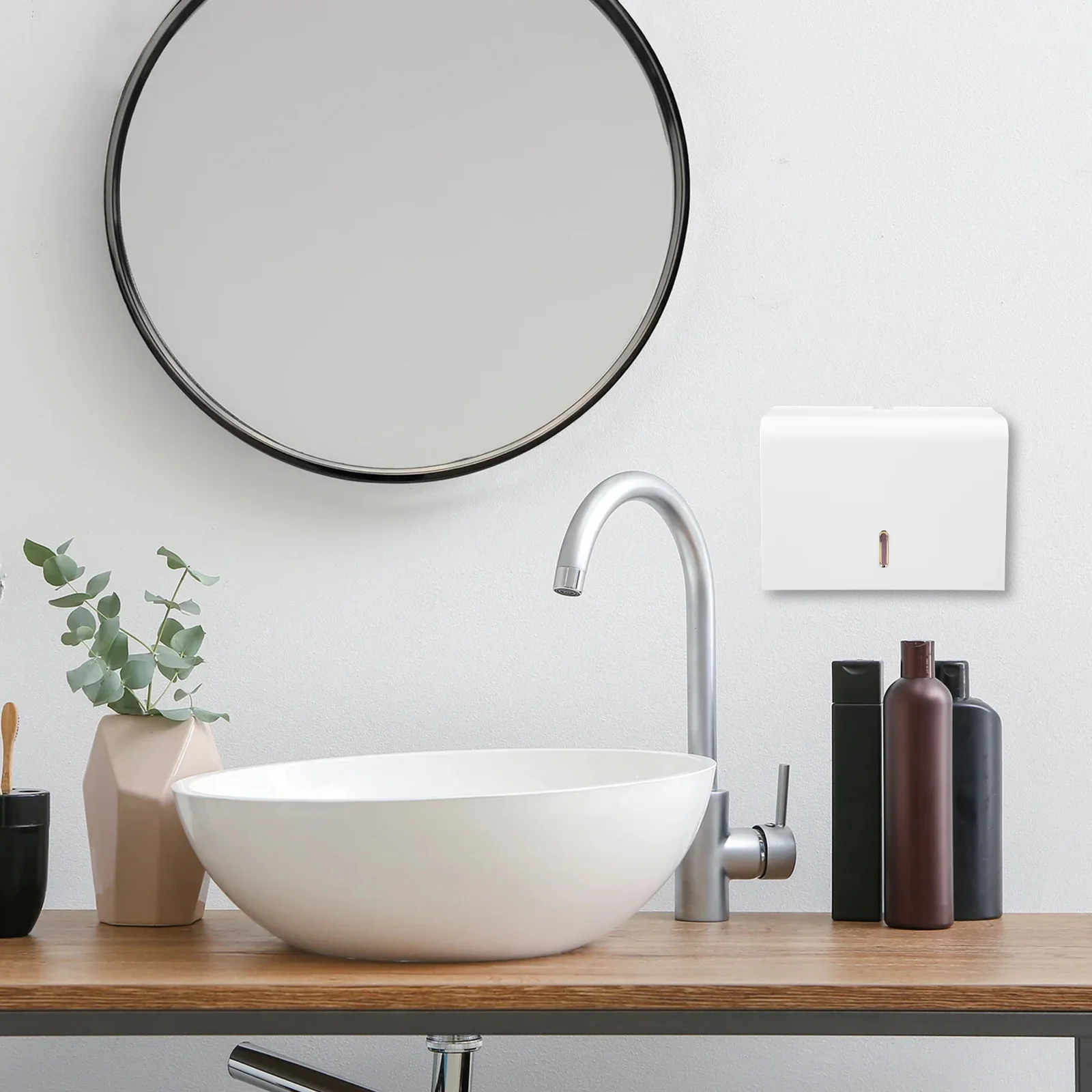 

Stainless Steel Hand Paper Towel Holder Wall Mounted Bathroom Tissue Dispenser For Home Toilet Kitchen Use