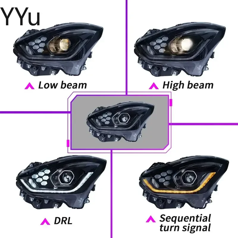 for Suzuki Swift 2017-2023 LED Headlight Assembly with DRL Sequential Turn Signal Lamp Auto Lighting System Replacement Parts