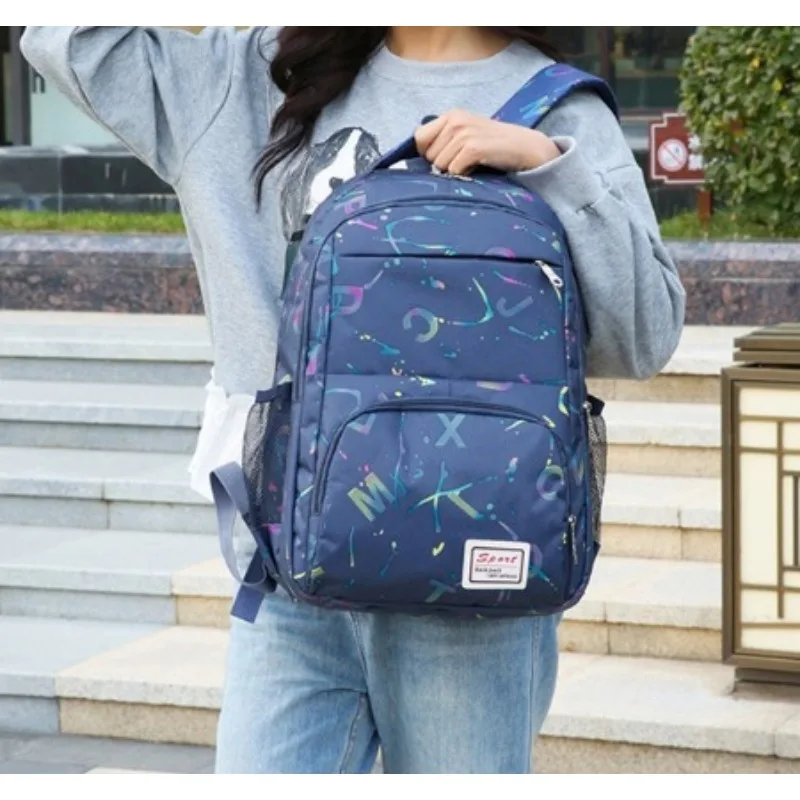 Children Solid Color Backpack Large Capacity Multilayer Fashion Cloth Schoolbag Casual Multifunctional Student Backpack for Dail