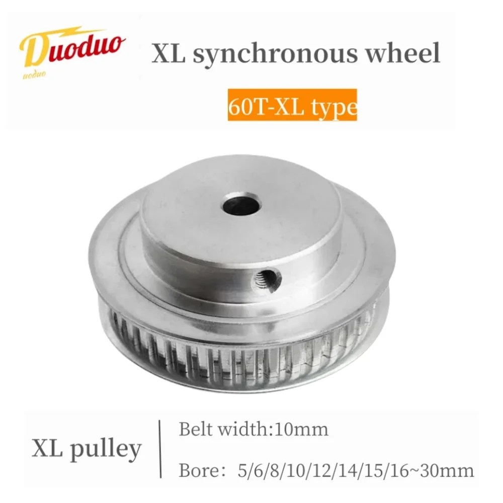 

XL Synchronous Pulley BF Type,60 Teeth XL timing belt gear ,Belt width:10mm, Inner Hole 5/6/8/10/12/14/15-20mm ,XL Timing gear,