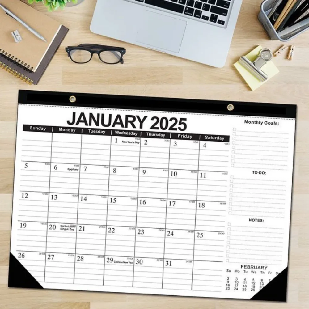 2025 Wall Hanging Calendar Desk Calendar Yearly Monthly Planner Notes To Do List Agenda Schedule Organizer Calendar Home Office