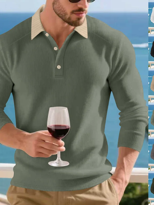 

American Sle Long Sve irt Loose Fit Collared Base Layer Top Breathable hine Waable Busin Casual Wear