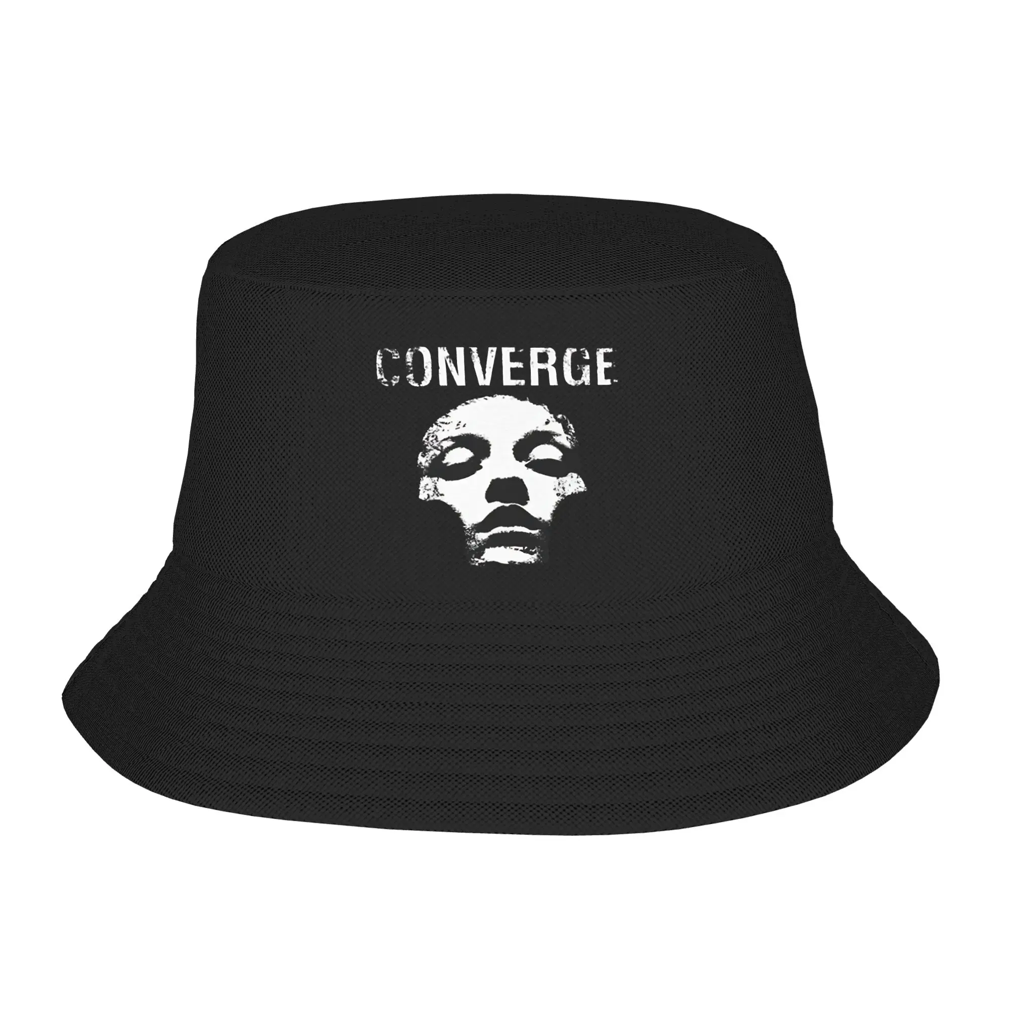 Unisex Converge Vintage  Bucket Hat  Portable Fisherman Hats Summer Retro Hunting Caps Hawaii Pattern Sunscreen Hat