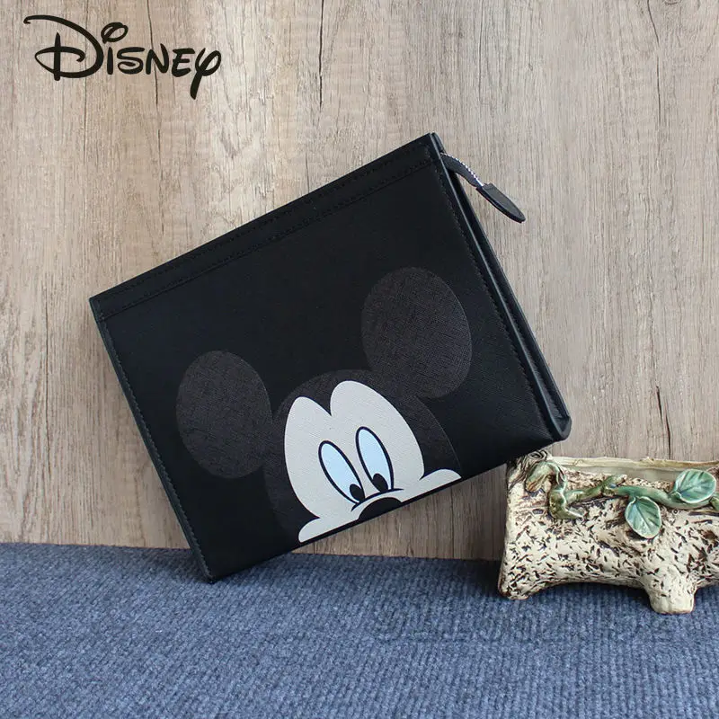 Bolsa Disney Mickey Masculina, bolsa envelope de grande capacidade, bolsa para computador, marca de luxo, moda, alta qualidade, nova