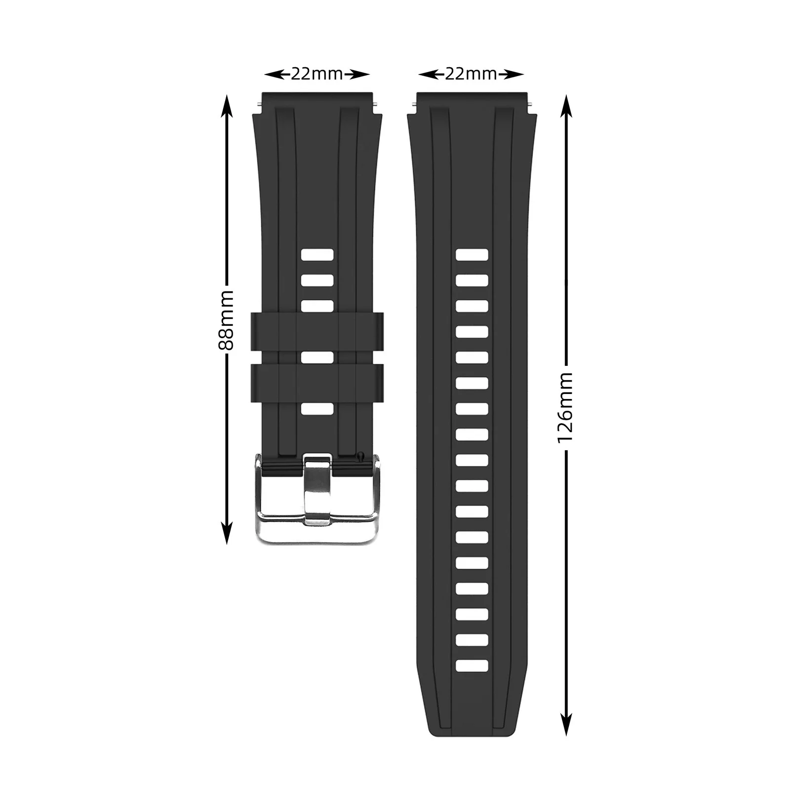 22mm Silicone Band For huawei watch gt 6 5 4 pro 46mm Ultimate/3 Bracelet correa Samsung Galaxy Watch 46mm/3 45mm/Gear S3 strap