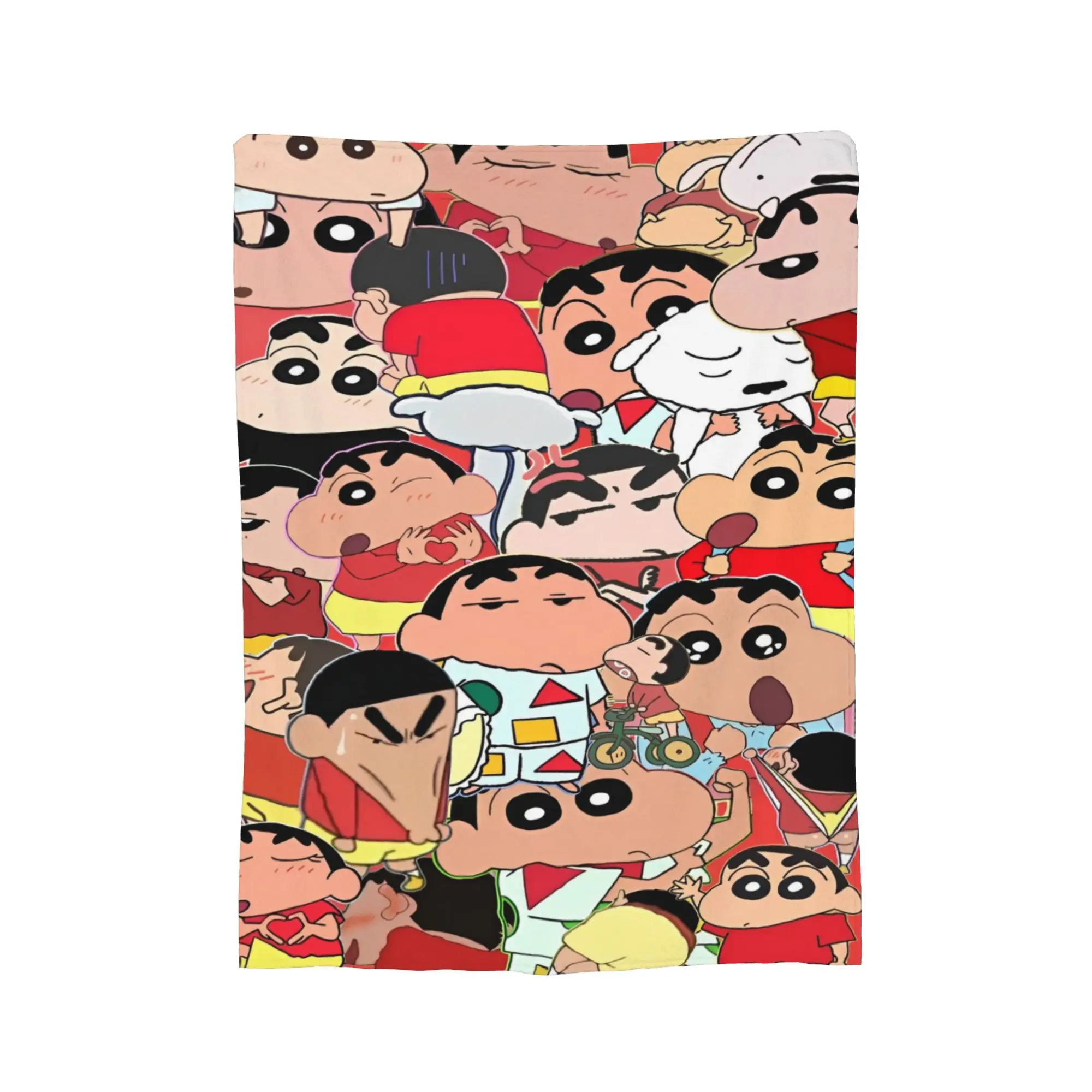 Crayon Shin-chans Friends Collage Blanket  Warm Graphic Plush Throw Blanket For Boy Girl Bedroom Flannel Bedspread Bed Cover